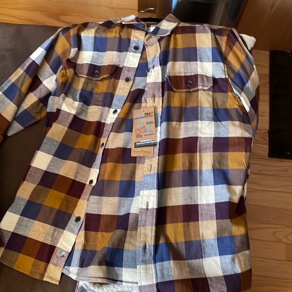 Tailor vintage plaid button down shirt
